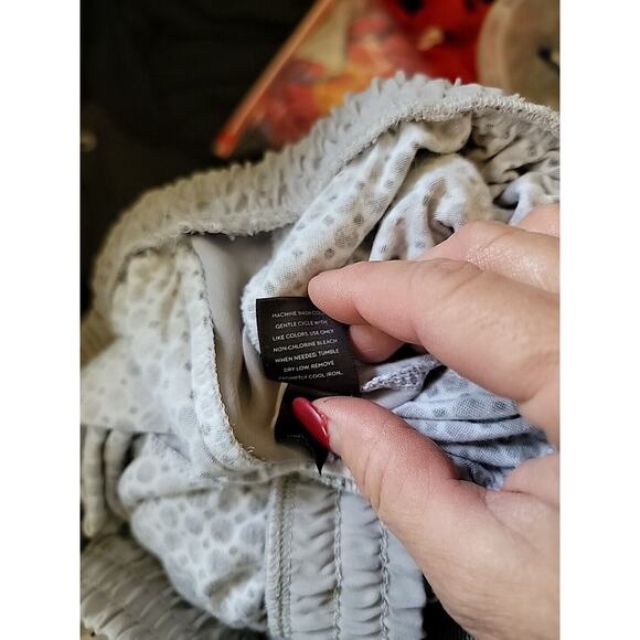 Simply Vera Wang Pants SzM Pull On Lounge Elastic Waistband Tie Waist Gray White - Picture 6 of 6